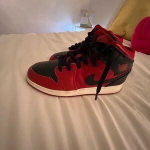 Jordan Red and Black Sneakers Athletic Lifestyle